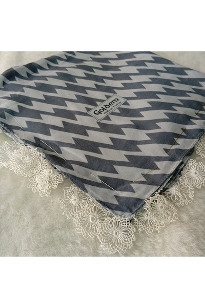 hoaryage Handmade Needlework Writing, Scarf, Yemeni, Mevlit Cover, Head Cover, 4 Sides Embroidered, 100*100cm