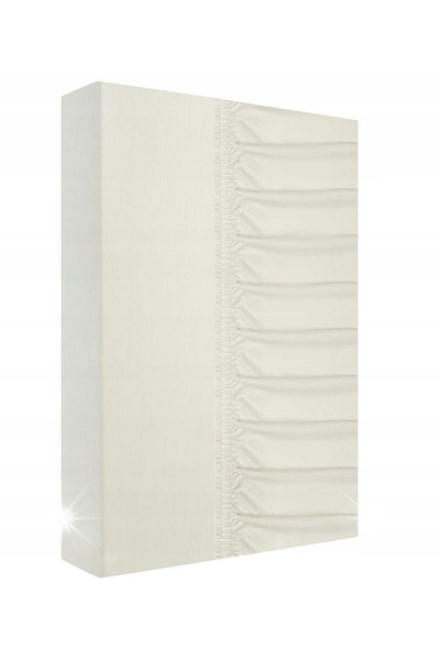 NO BRAND Cearșaf de pat din jerseu cu elastic gros 90X200 Ecru
