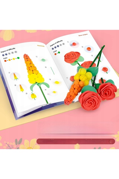 NO BRAND Set de modelaj cu lut pentru artă creativă - Buchet de flori și vază...