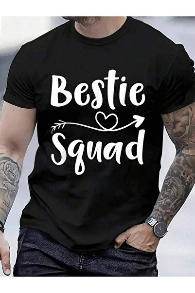 01THEONE قميص نسائي 100% قطن بطباعة 'Bestie Squad' و'Best Friend Forever'، تي...
