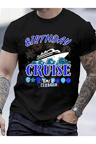 799 100% Cotton Birthday Cruises - Family Cruise And Cruising T-Shirt Men's W...