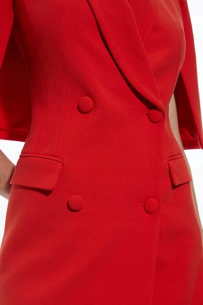 NO BRAND Rochie mini roșie, sacou, cambrat, Karen Millen 36