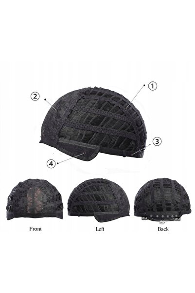 NO BRAND Perucă de damă, păr lung negru-maro cu breton, 24 inch