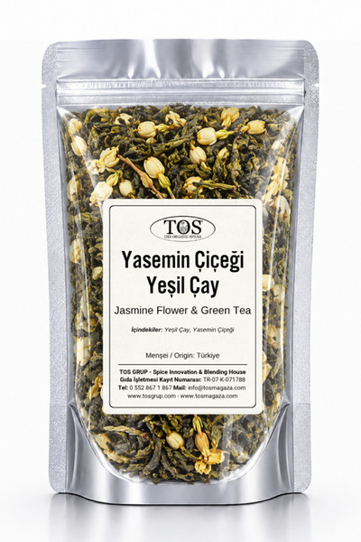 TOS The Organic Spices زهرة الياسمين والشاي الأخضر 250 جرام (الجودة الأولى) ز...