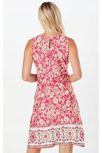 NO BRAND Rochie mini clasică simplă, cu imprimeu, guler rotund neted, Wallis 46