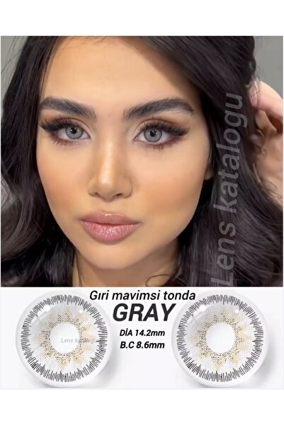 Eyeshop GÖZ LENSİ GRAY GRİ TONDA DOĞAL GÖRÜNÜMLÜ KULANIM SURESİ 12 AY