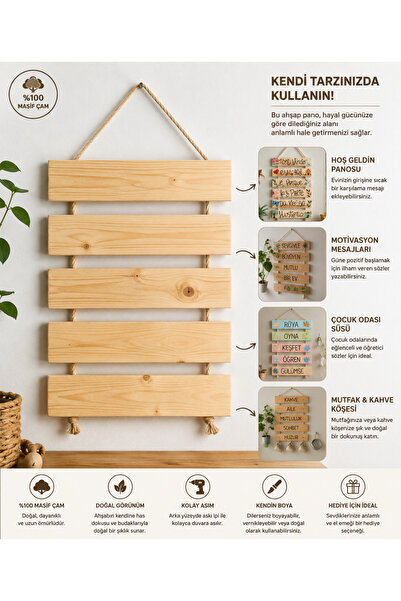 ustawood Kendin Tasarla Pano 30x50 cm