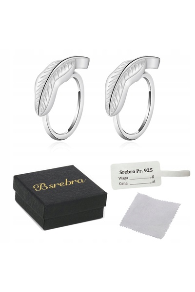 NO BRAND Cercei tip inel din argint 925 Sterling, cu frunze, pentru femei