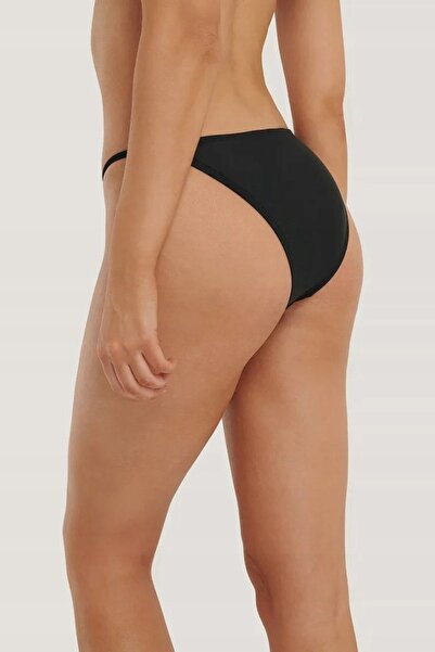 NO BRAND Slip de bikini clasic negru, neted, on-kd L