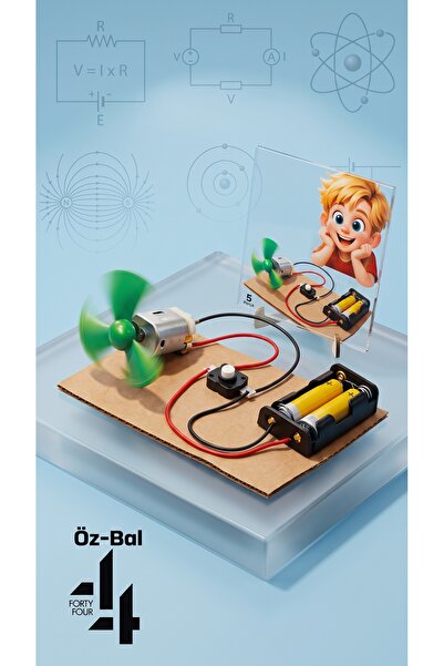 Öz-bal Çocuklar İçin Eğitici Basit Elektrik Devresi Deney Seti Motor Pervane ...