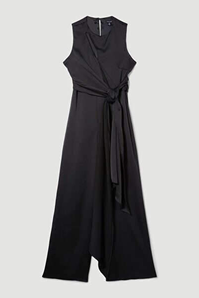 NO BRAND Combinezon Negru Satinat Karen Millen 42