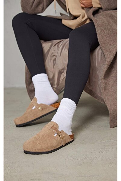 NO BRAND Papuci clasici bej Chodaki Slip-On Ekozamsz Plt 37