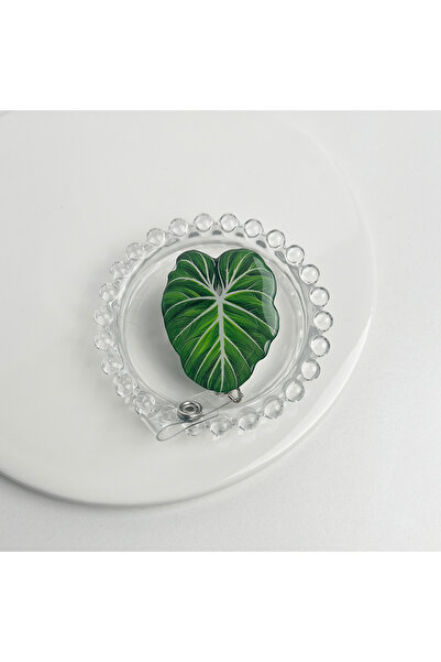 Choice R35-04 New Style Tropical Plant Leaf Retractable Badge Holder Reel Exh...
