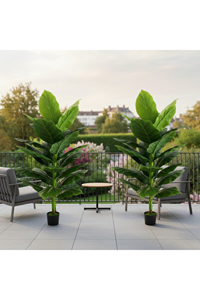 Alessandro DESIGN Decoratiune Bananier Musa, Plastic, 150 cm, Verde