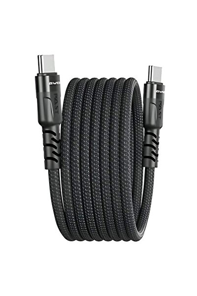 AWEI Cablu magnetic USB-C la USB-C pentru telefoane, 1M, cu încărcare rapidă