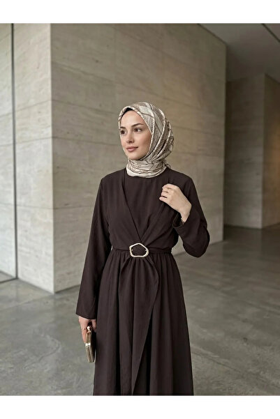 Foremia Front-Tie Accessory Detailed Dress - Brown