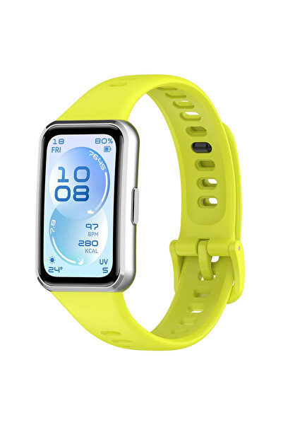 BizonMobile Bizon Silicone Watch Strap for Huawei Band 11 / 11 Pro, Lemon