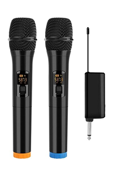Dj Wireless Microphone, UHF Dual Portable Handheld Dynamic Karaoke Mic with R...