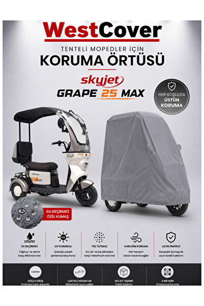 WestCover Skyjet Grape 25 Max 3-Wheel Electric Moped Compatible Waterproof | ...