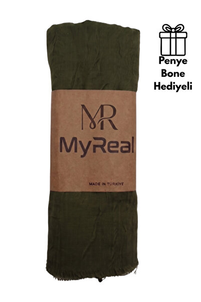 MyReal Bamboo Kraş Shawl - Non-Ironing Natural Texture (90X200 cm)