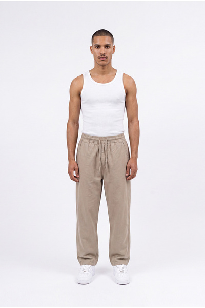 Machinist Men's Baggy Linen Trousers Khaki