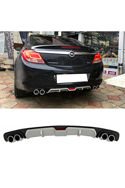 HasAkman Opel insignia Gri Difüzör 4 Krom Egzoz Görünümlü Difizör Arka Ek Bod...