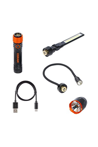 OSRAM LED VALUE KIT 3-ÎN-1: lampă de lucru wireless, sursă de lumină LED, lum...