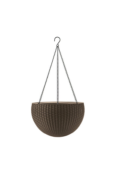 KETER Lighting 2x Ghiveci suspendat de perete pentru balcon, din ratan, ELEGA...