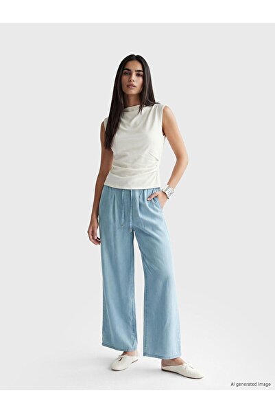LC Waikiki High Waist Wideleg Fit Women's Jean Trousers