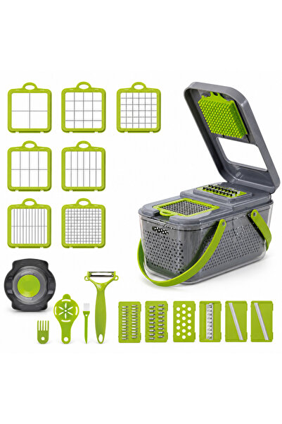 OEM 22 Piece Multifunctional Fruit and Vegetable Grater Top Bottom Set Practical