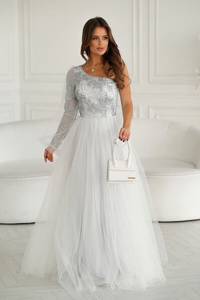 Generic Brand Rochie lunga de bal tulle