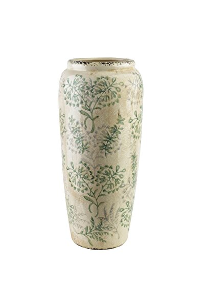 MONDEX Vază ceramică Crocket 17.5x17.5x37 albă 1 buc.