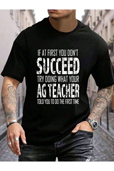 Astogria13 100% Cotton AG Teacher Shirt If At First You Don't Succeed Agricul...