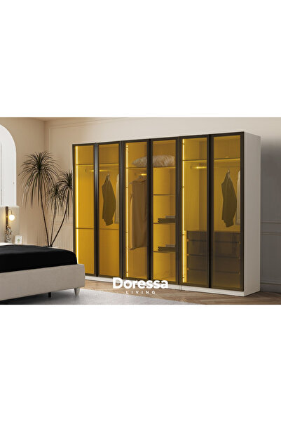 Doressa Living Flen 6 Kapılı Full Reflekte Camlı Gardırop