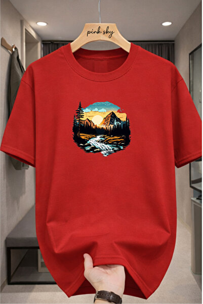 Pink Sky Premium Oversize T-Shirt 100% Cotton Unisex Comfortable Fit Trending...