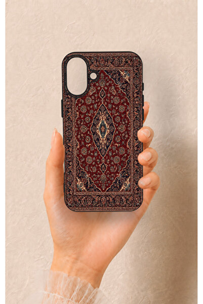 Vip Case iPhone 16 Plus Uyumlu Acem Halı Desenli Silikon Kılıf