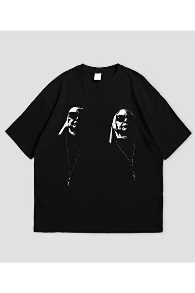 Grafftee Clothing Тениска с принт  "Бунтовна монахиня " унисекс овърсайз