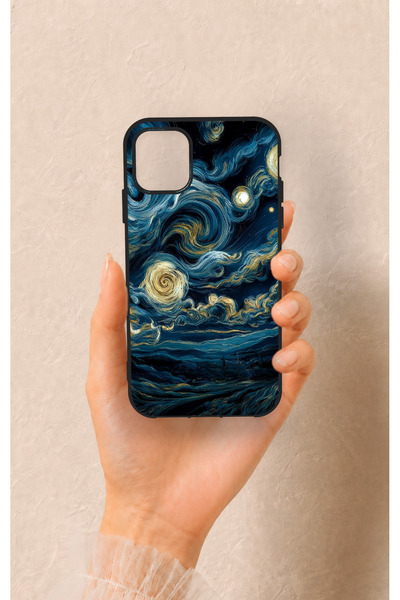 Vip Case iPhone 11 Uyumlu Yıldızlı Gece Desenli Silikon Kılıf