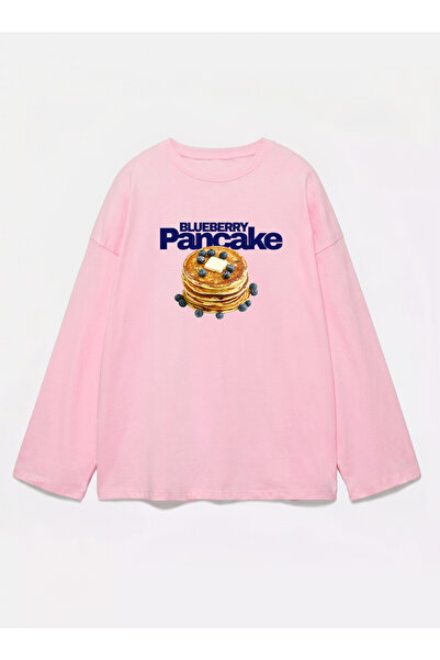 Disante 100% bumbac, cu potrivire oversize, cu imprimeu Pancake - Tricou cu m...