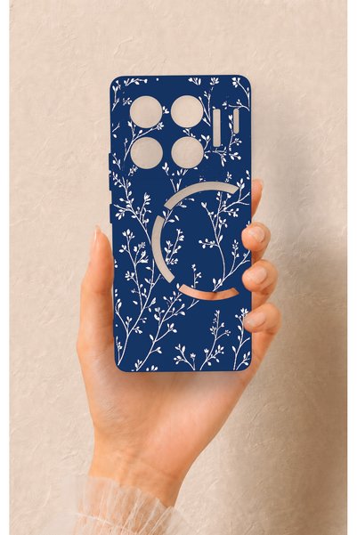 Vip Case Infinix Gt 20 Pro Compatible Thin Leaf Branch Patterned Silicone Case