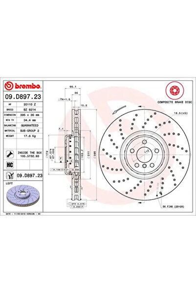 Brembo Set Discuri Frana Bmw 5/6 Gran Turismo/7 2015-2023