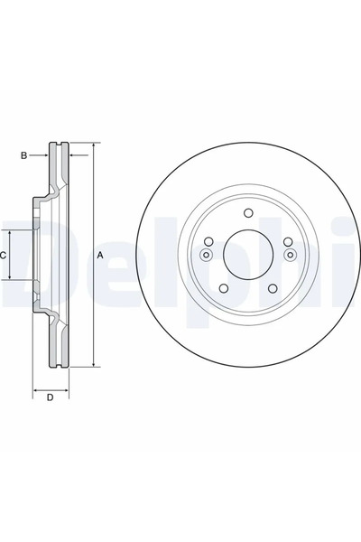 DELPHİ Disc Frana Hyundai Elantra 6 Limuzina/Kona/Sonata 7 Hyundai (Beijing) ...