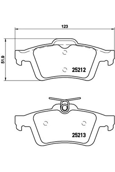 Brembo Set Placute Frana Frana Disc Ford C-Max 2/Focus 3/Grand C-Max Volvo C3...