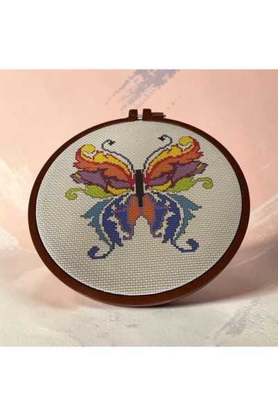ÇERÇİ MELEK Tapestry Printed Etamine Processing Kit |   Hobby Set with Pulley No:4