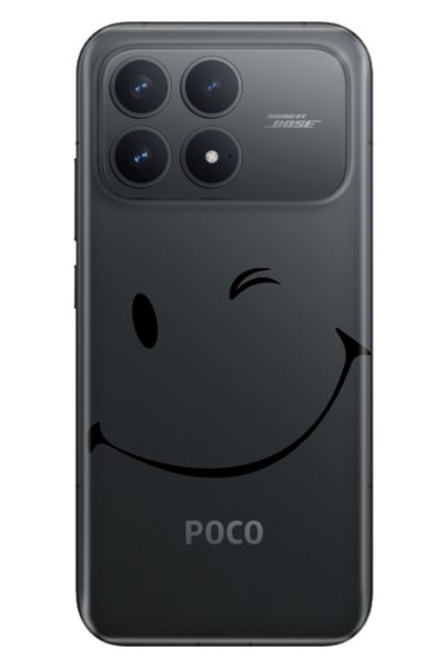 Cekuonline Poco F8 Pro 6.59" Case Colorful Silicone Printed Tpu Smile