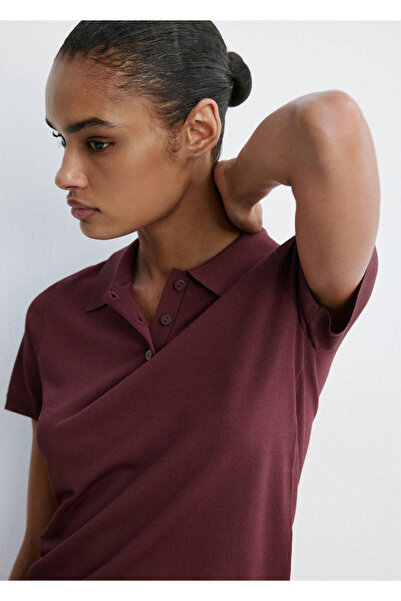 MANGO Woman Fine-knit polo sweater