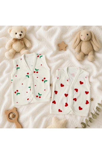 BEBELON Printed Baby Vest Set of 2