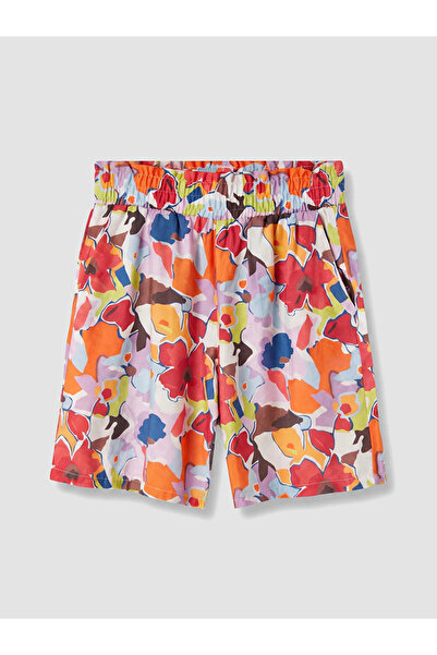 LC Waikiki Mixed Elastic Waist Floral Women's Shorts