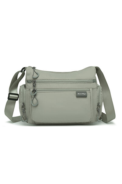 SMART BAGS Light Gray Medium Size Multi-Pocket Waterproof Ultra Light Fabric ...