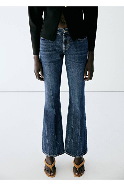 MANGO Woman Düşük belli flare jean